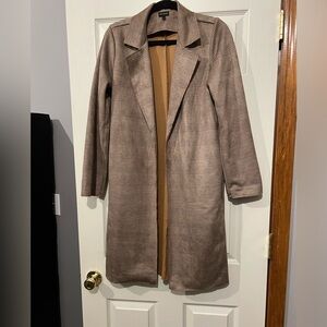 The Buckle faux suede long blazer/jacket.